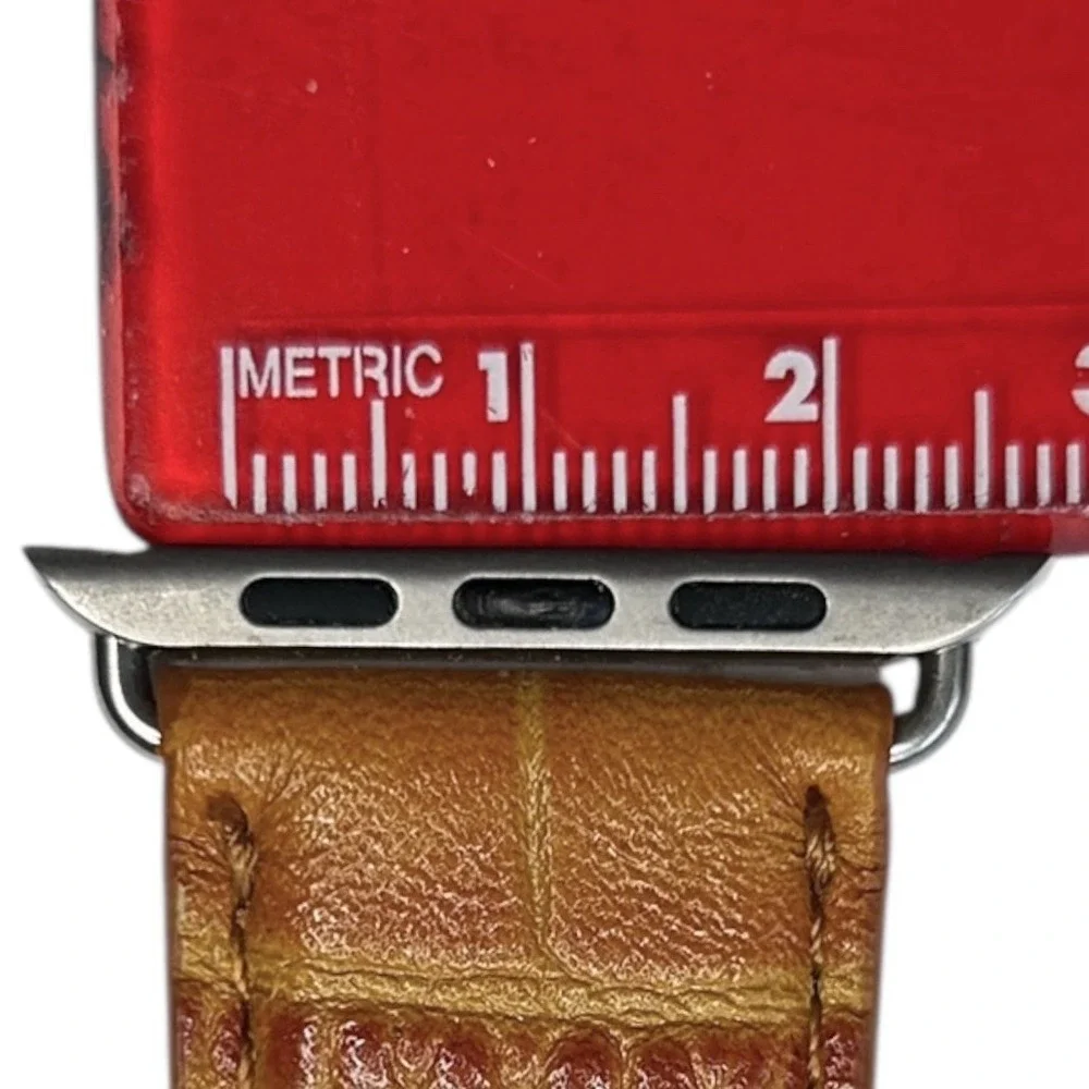 LEATHER Croc Embossed Strap for Apple Smart Watch 38mm 40mm 41mm Classic NWOT